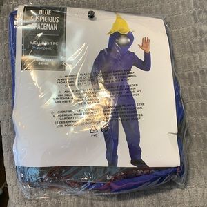 Blue suspicious spaceman jumpsuit